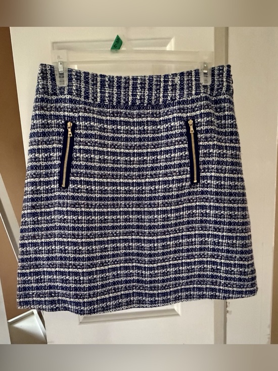LOFT Dresses & Skirts - Loft Tweed mini skirt, navy, black, white, size 2, NWT